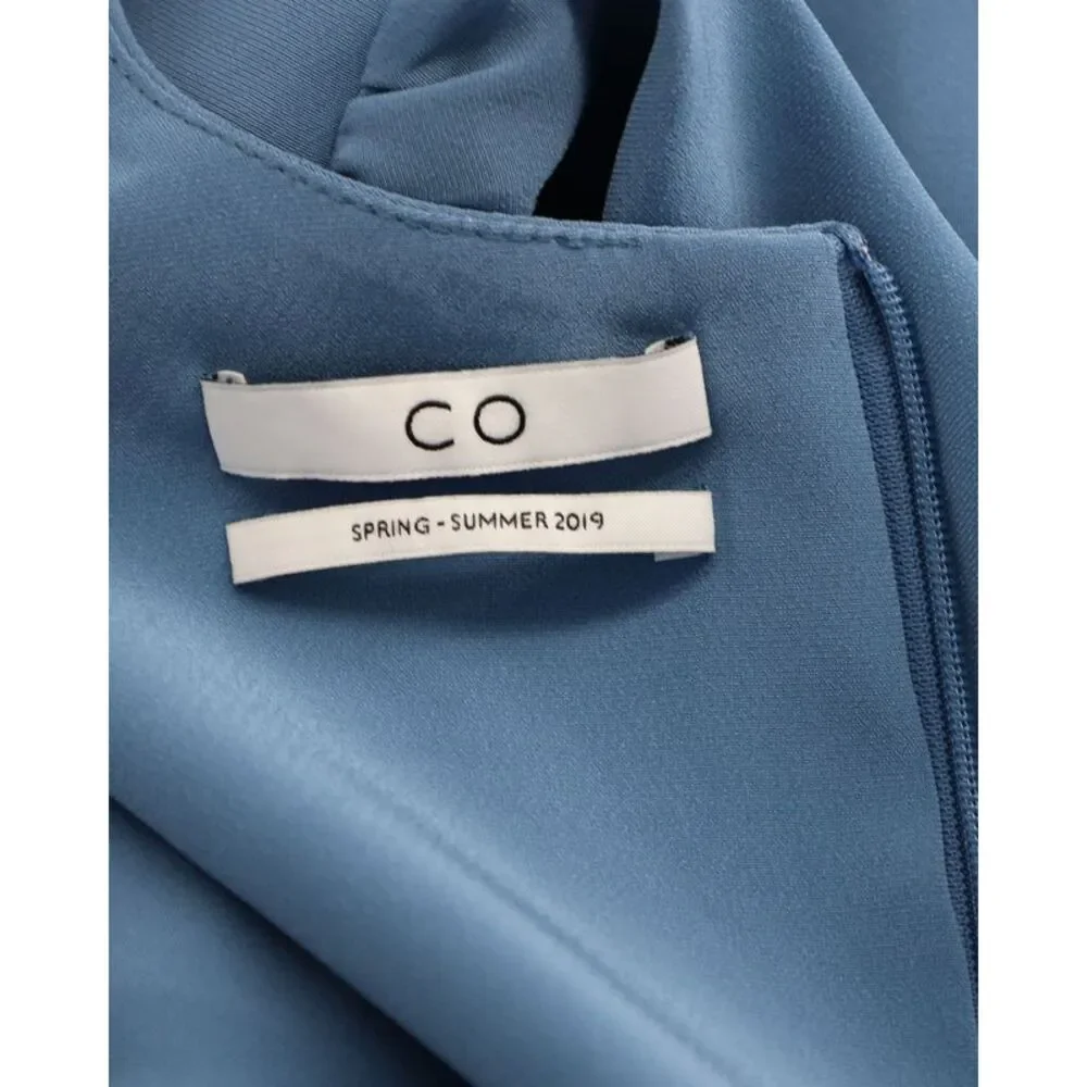 Co Long Sleeve Maxi Dress in Blue Triacetate - Picture 4 of 5